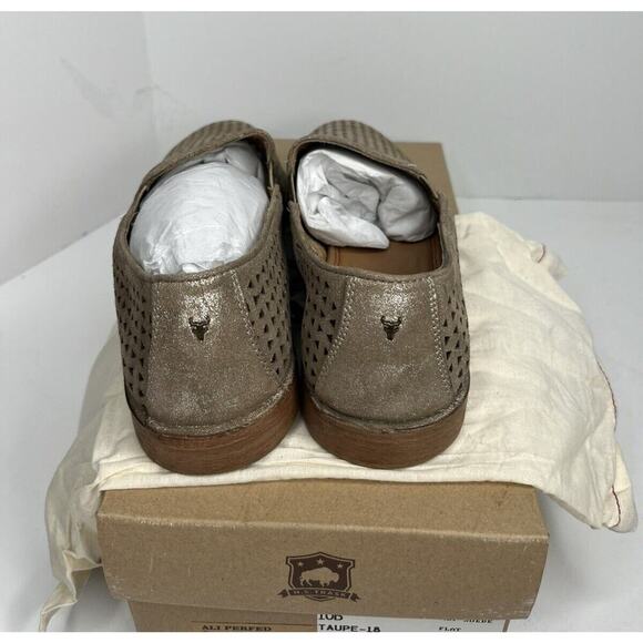 NWB Trask Leather Bronze Metallic Suede Ali Perf Casual Comfort Shoes US 10M - Picture 3 of 5
